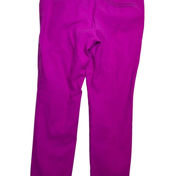 Ann Taylor Women's 6P Eva Cropped Pants Trousers Pink Slim Fit Chic Faux Pockets - Picture 11 of 11